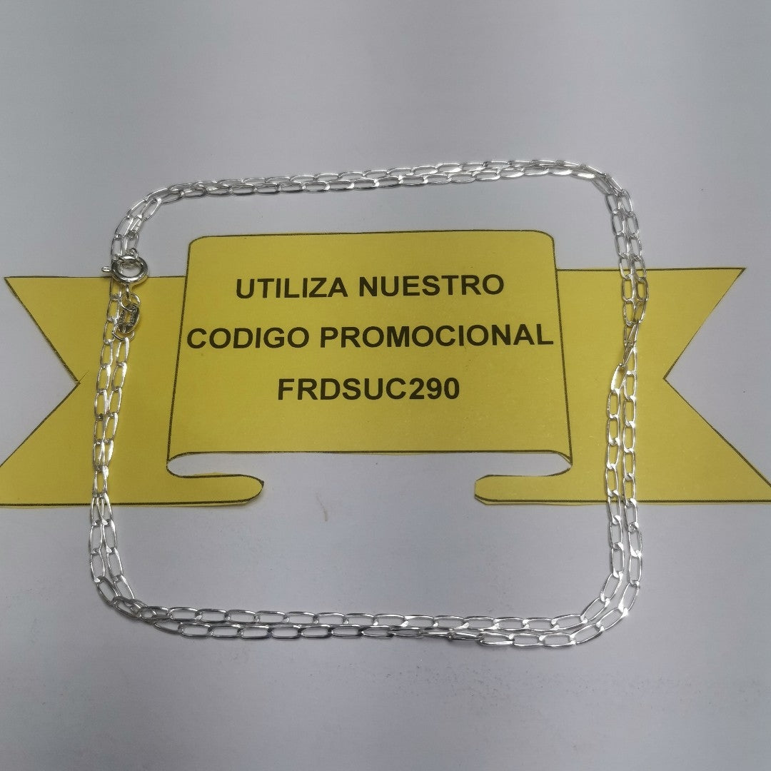 CADENA TEJIDO ESLABONES PLATA .925 60 CM 2.9 GR (NUEVO)