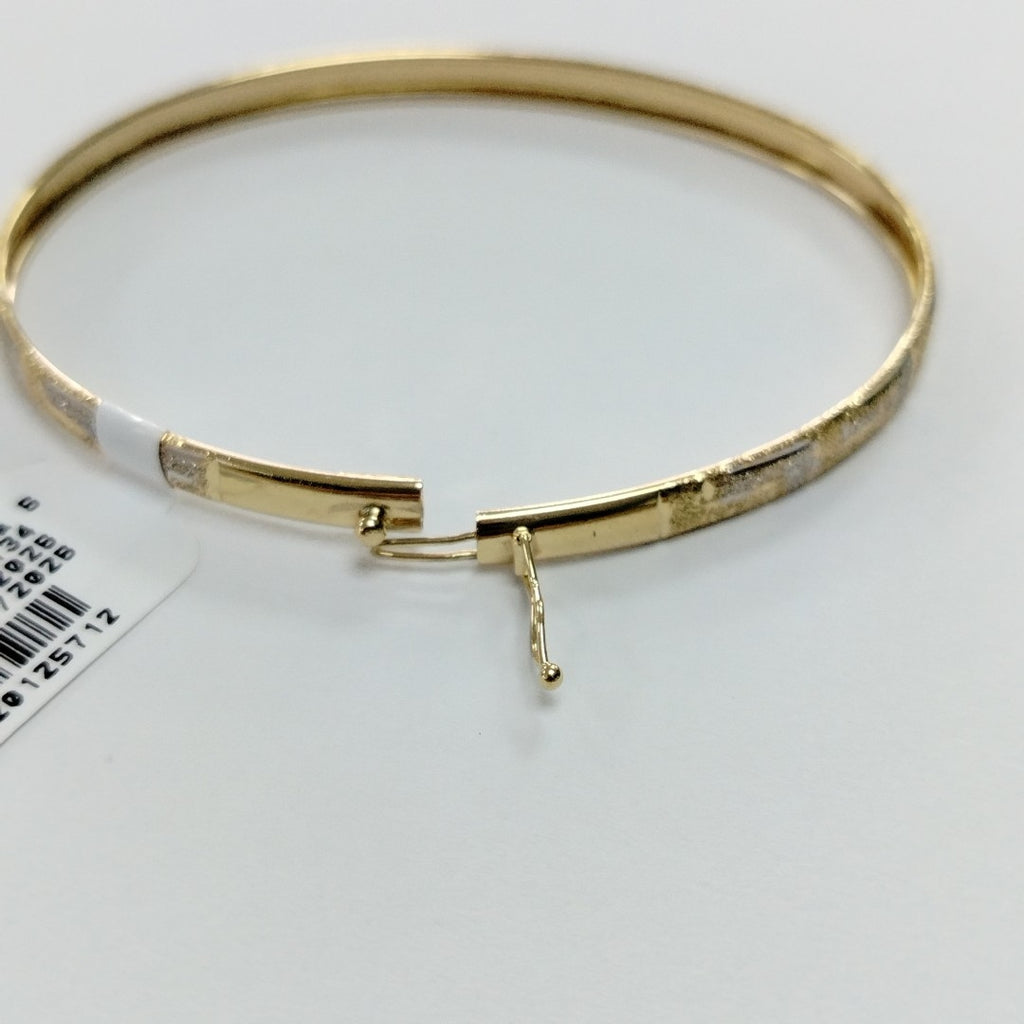 PULSERA RIGIDA ORO COMBINADO 14 K 3.7 GRMS (SEMINUEVO)