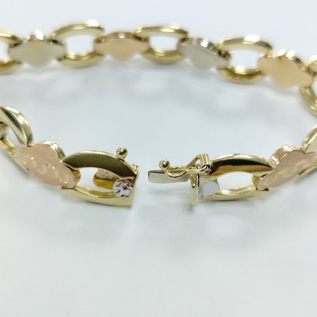 PULSERA ORO, ORO COMBINADO 14 K 13 GRMS (SEMINUEVO)
