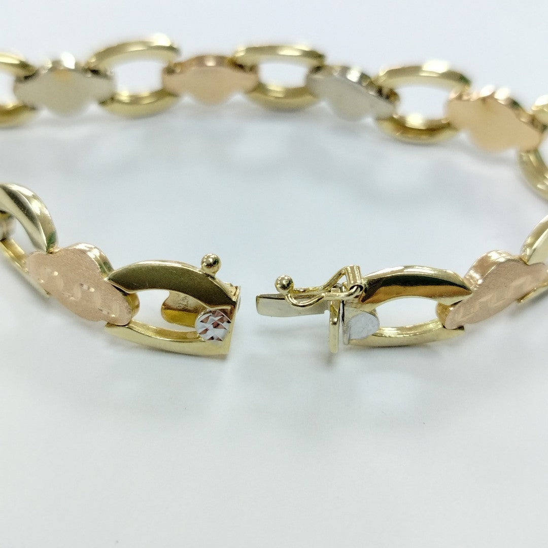 PULSERA ORO, ORO COMBINADO 14 K 13 GRMS (SEMINUEVO)