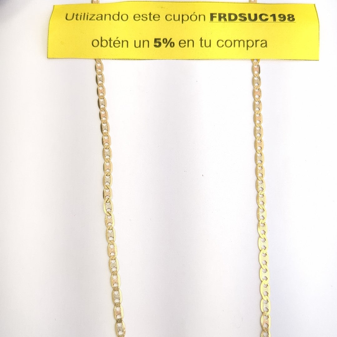 CADENA ORO, ORO COMBINADO 14 K 9.8 GRMS (SEMINUEVO)