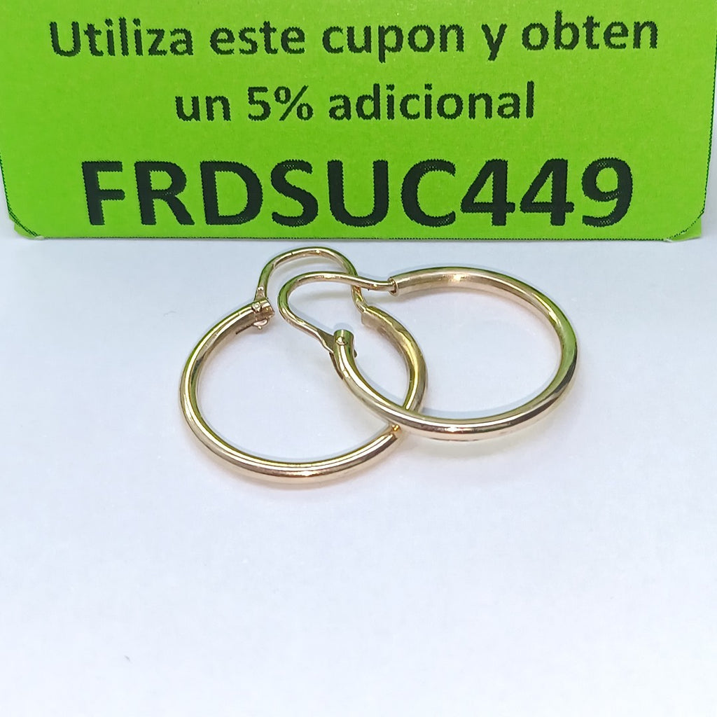 ARRACADAS PAR ORO 14 K 1.7 GRMS (SEMINUEVO)