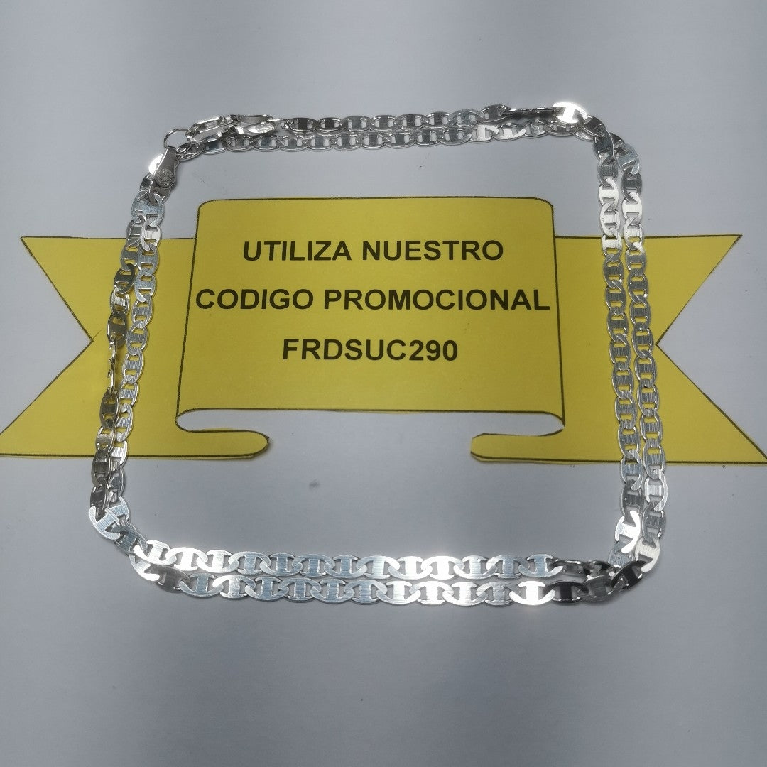 CADENA TEJIDO GUCHI PLATA .925 60 CM 9.2 GR (NUEVO)
