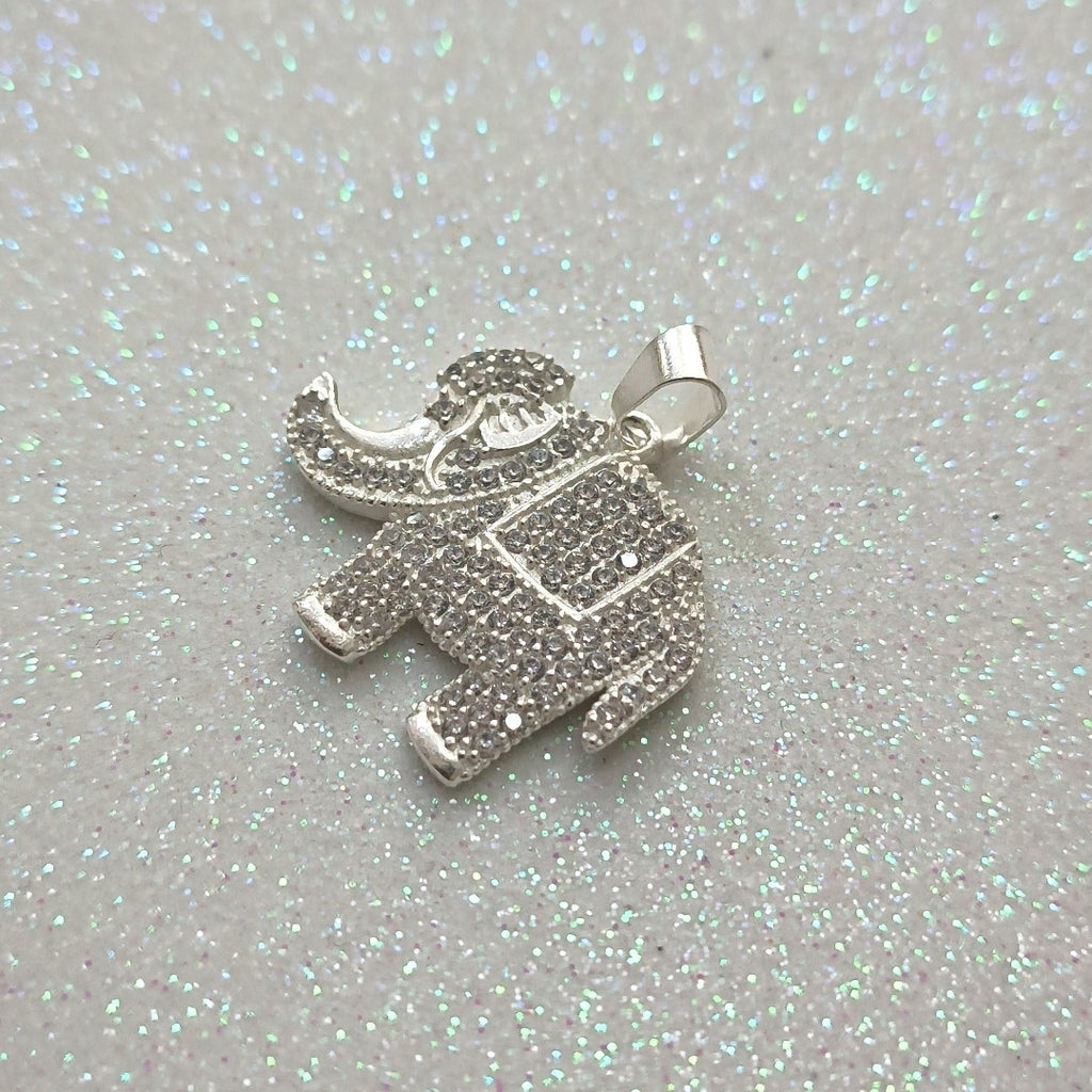 DIJE ELEFANTE C/CIRCONIAS PLATA .925 5.4 GR (NUEVO)