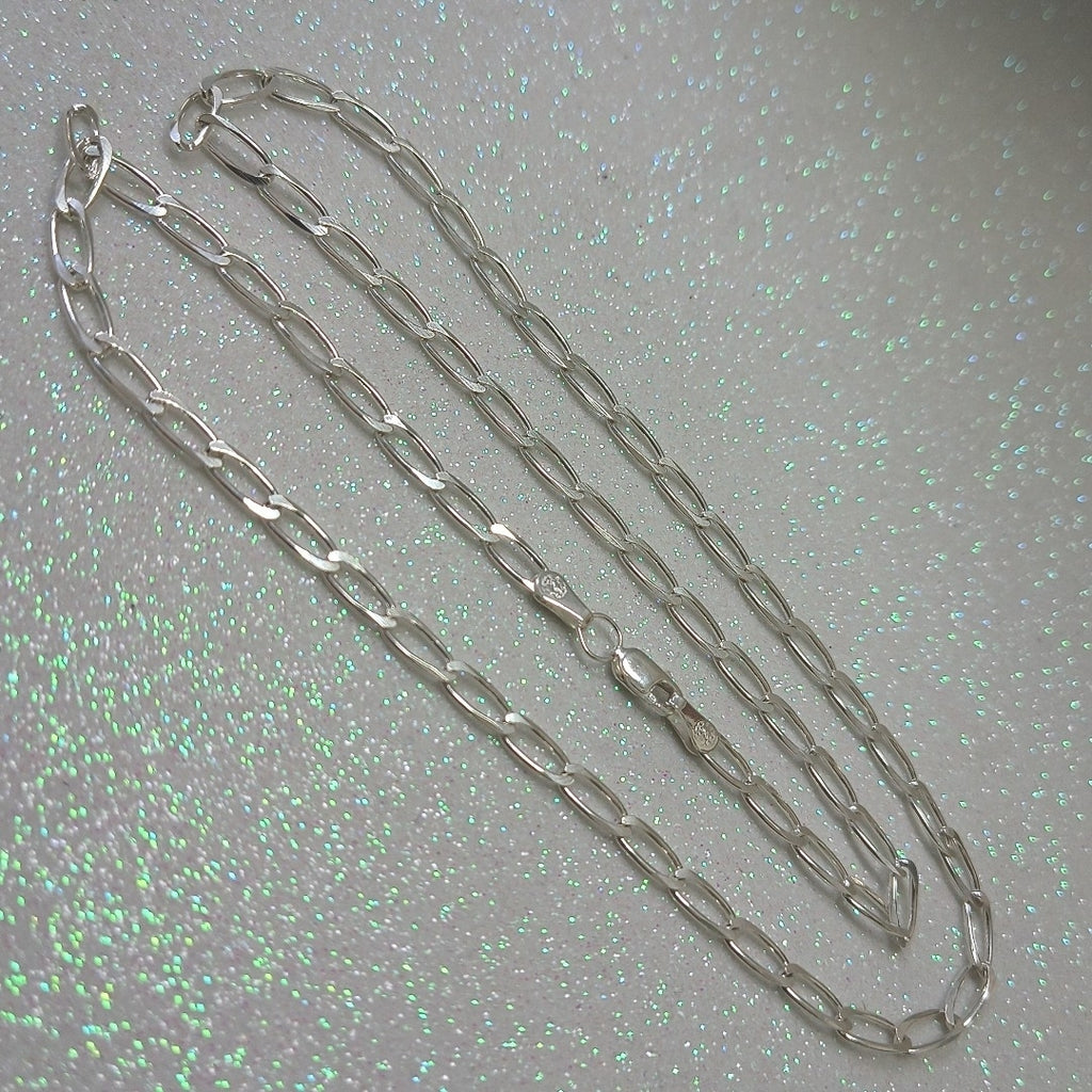 CADENA TEJIDO ESLABONES PLATA .925 55 CM 10.2 GR (NUEVO)