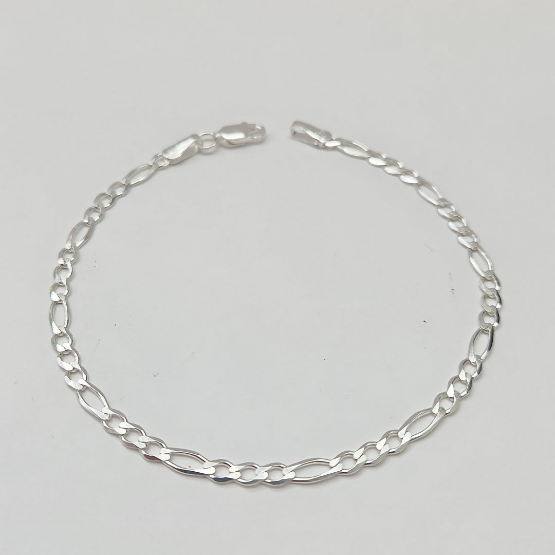 PULSERA TEJIDO 3X1 PLATA .925 21 CM 3.2 GR (NUEVO)