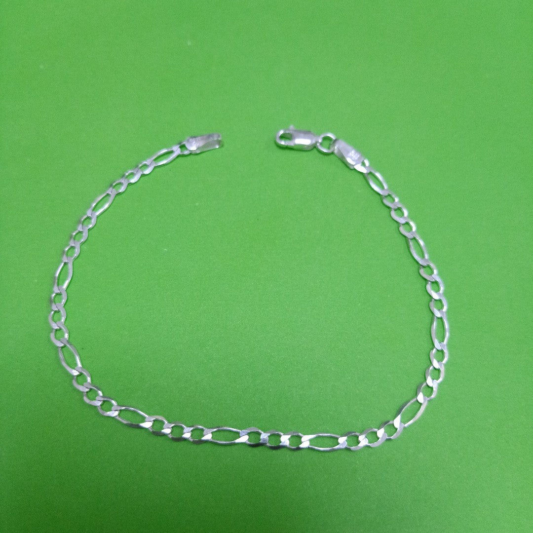PULSERA TEJIDO 3X1 PLATA .925 21 CM 3.2 GR (NUEVO)