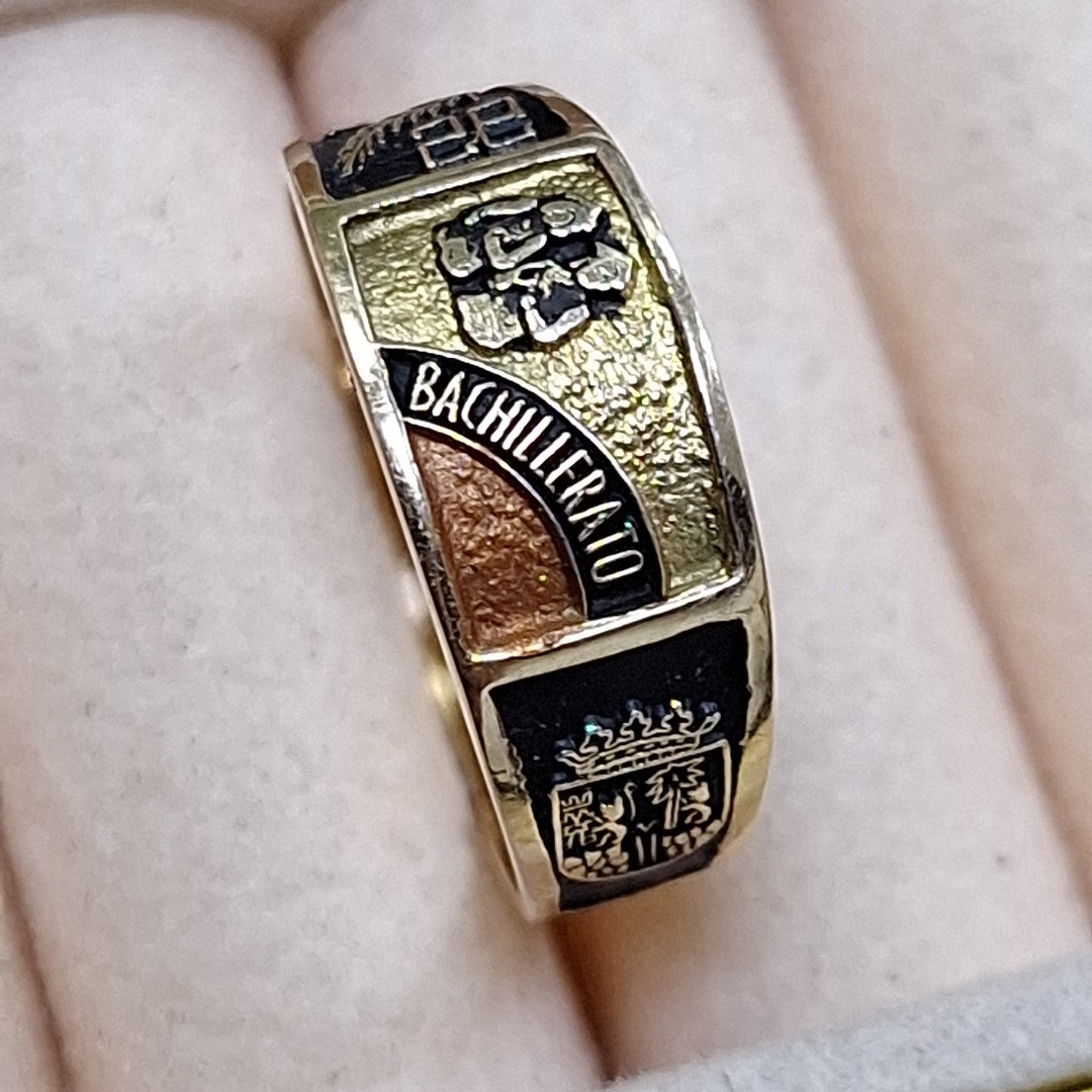 ANILLO DE GRADUACIÓN ORO 8 K 2.9 GRMS (SEMINUEVO)