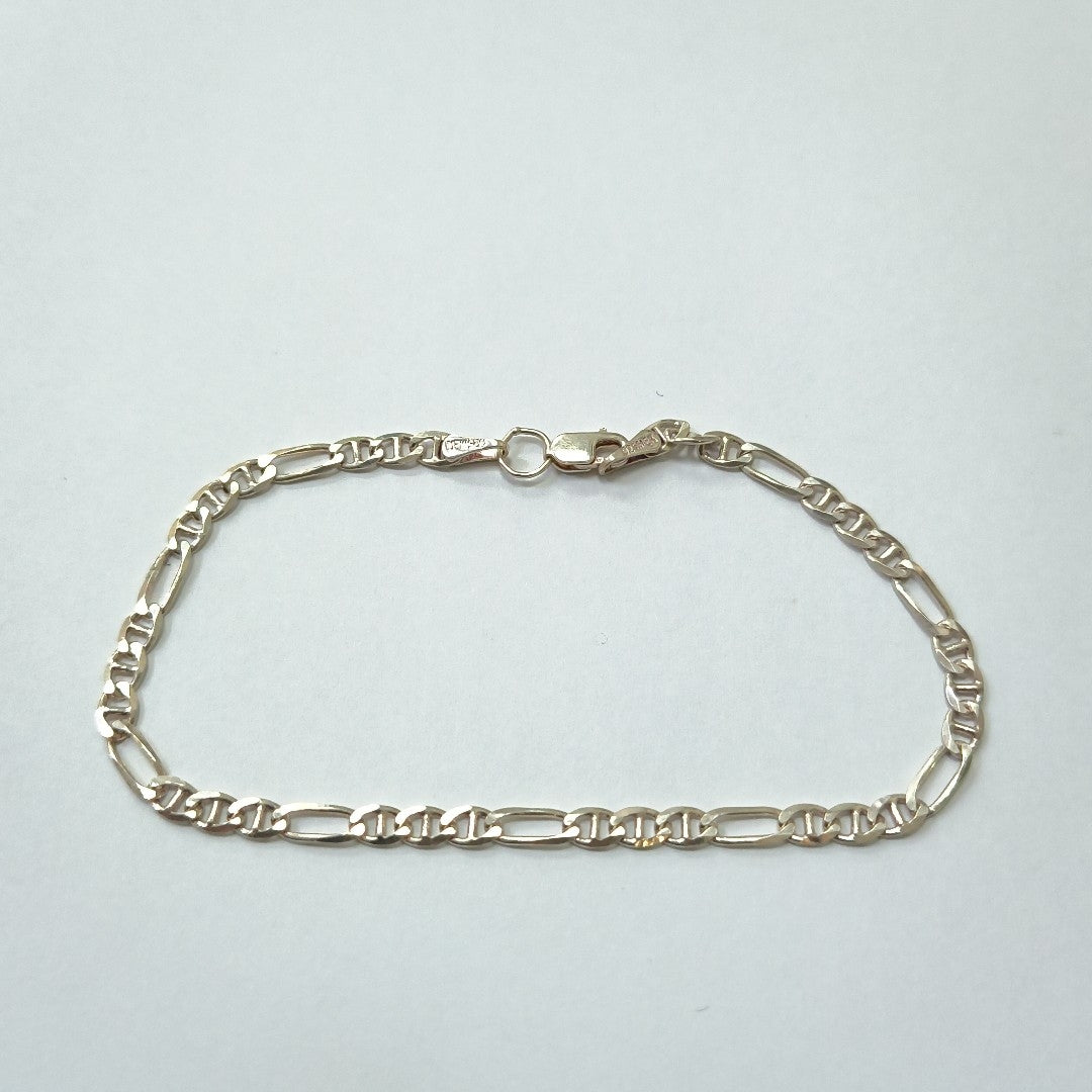 PULSERA TEJIDO 3X1 PLATA .925 16 CM 2.8 GR (NUEVO)