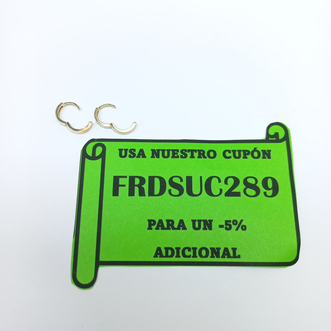 ARRACADAS PAR ORO,ORO BLANCO 10 K 1,00 GRMS (SEMINUEVO)