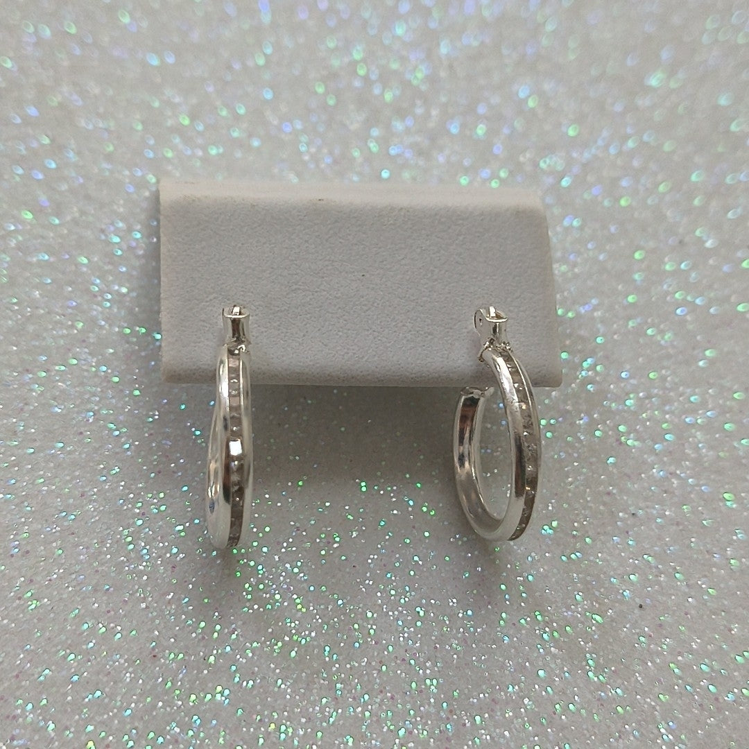 PAR ARRACADAS FACETADAS PLATA .925 1.7 GR (NUEVO)