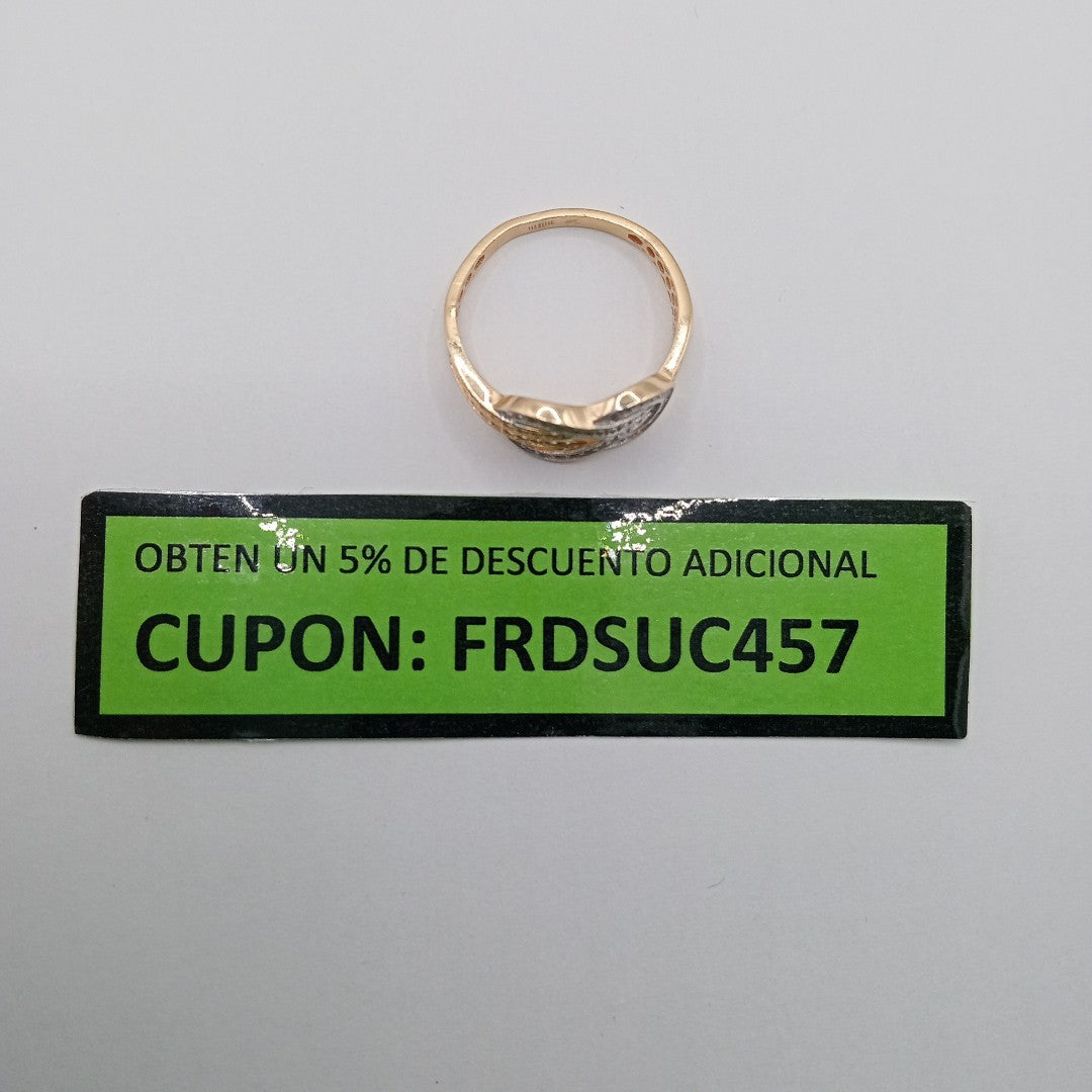ANILLITO ORO COMBINADO 14 K 2.8 GRMS (SEMINUEVO)