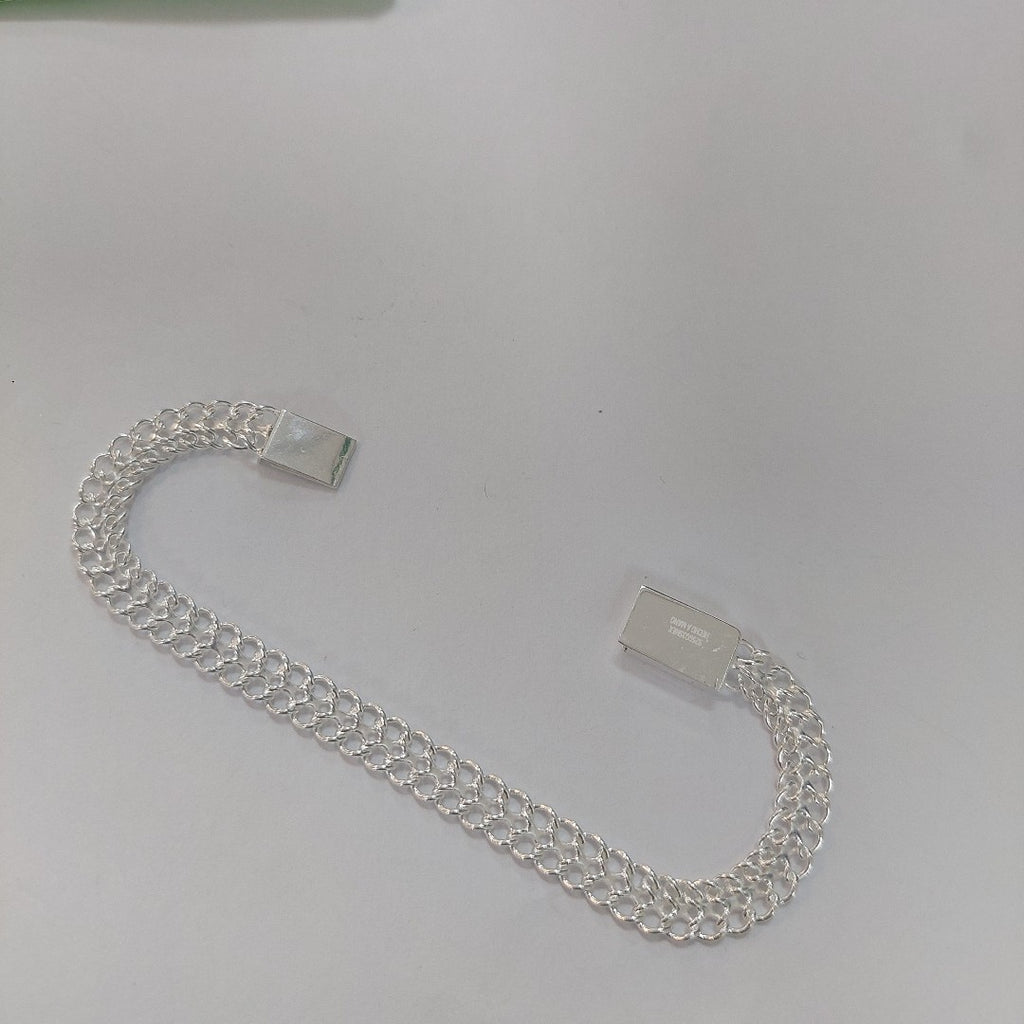 PULSERA TEJIDO CHINO PLATA .925 18 CM 7.7 GR (NUEVO)