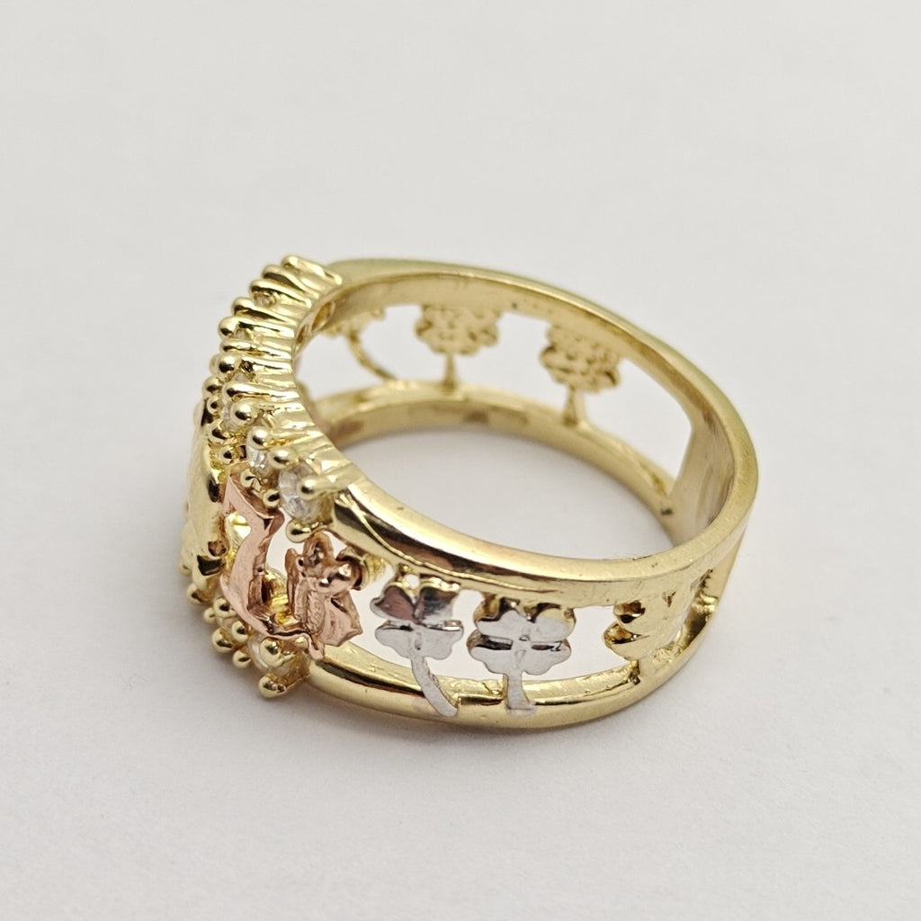 ARGOLLA DE LA SUERTE ORO COMBINADO 14 K 6,10 GRMS (SEMINUEVO)