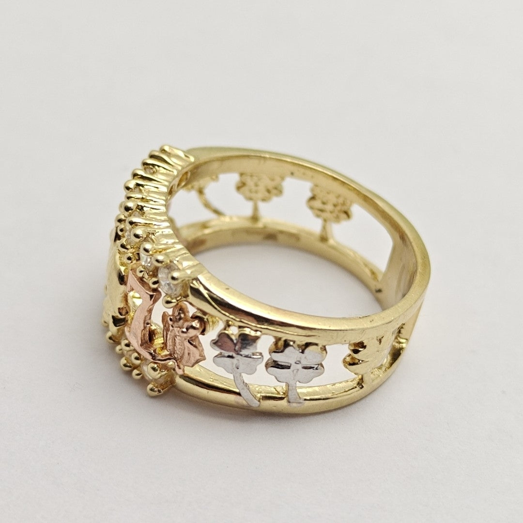 ARGOLLA DE LA SUERTE ORO COMBINADO 14 K 6,10 GRMS (SEMINUEVO)