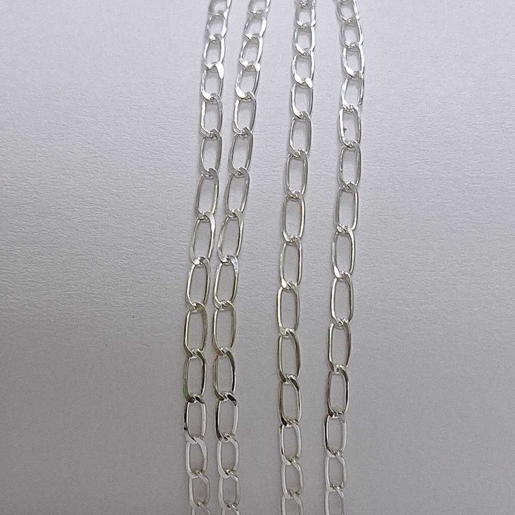 CADENA TEJIDO ESLABONES PLATA .925 50 CM 2.7 GR (NUEVO)