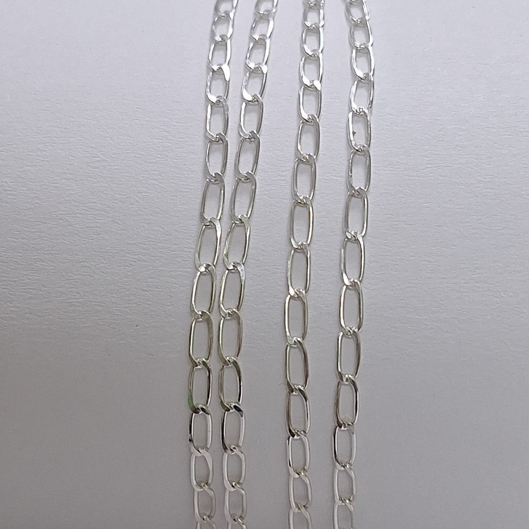 CADENA TEJIDO ESLABONES PLATA .925 50 CM 2.7 GR (NUEVO)