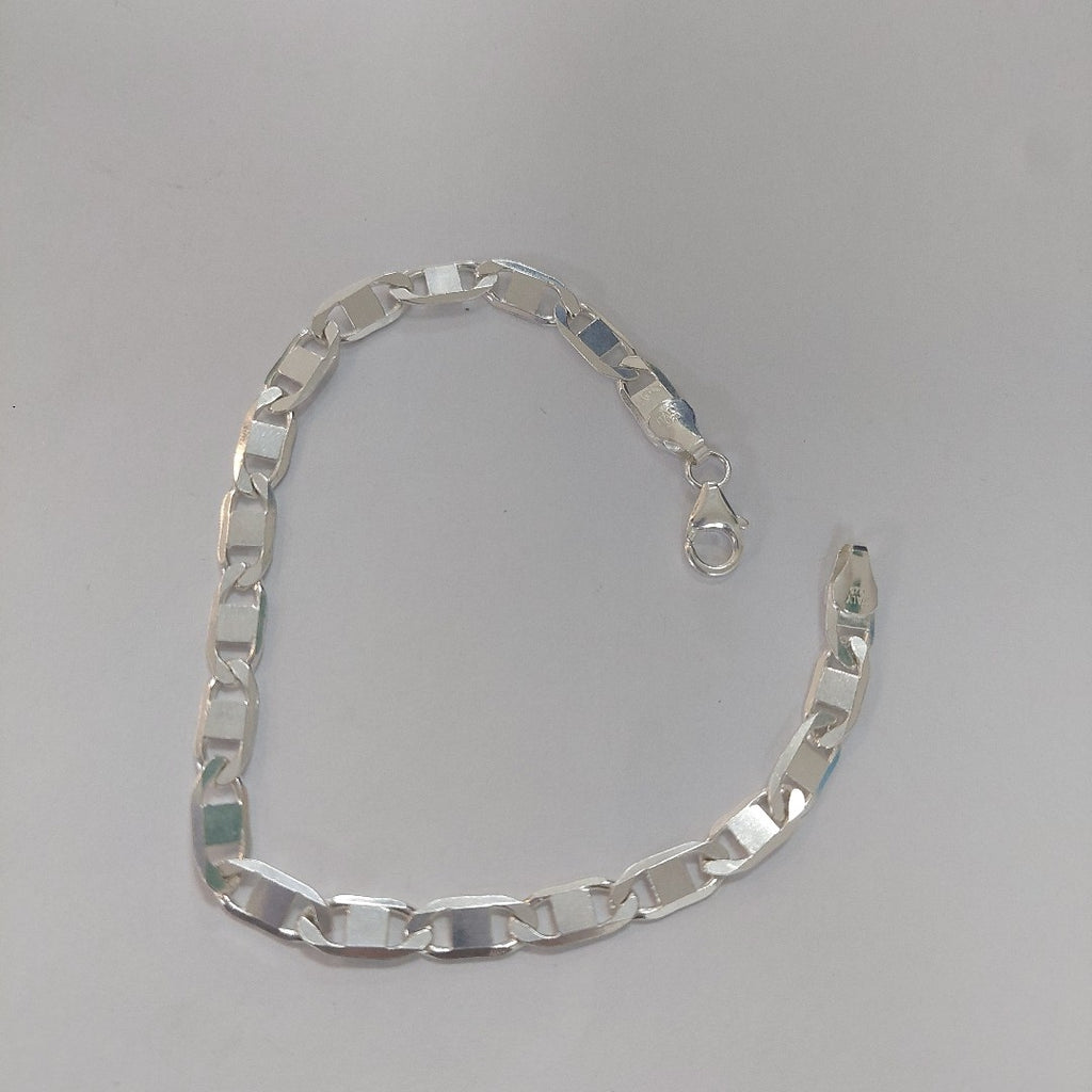 PULSERA TEJIDO ESPEJO PLATA .925 21 CM 8 GR (NUEVO)