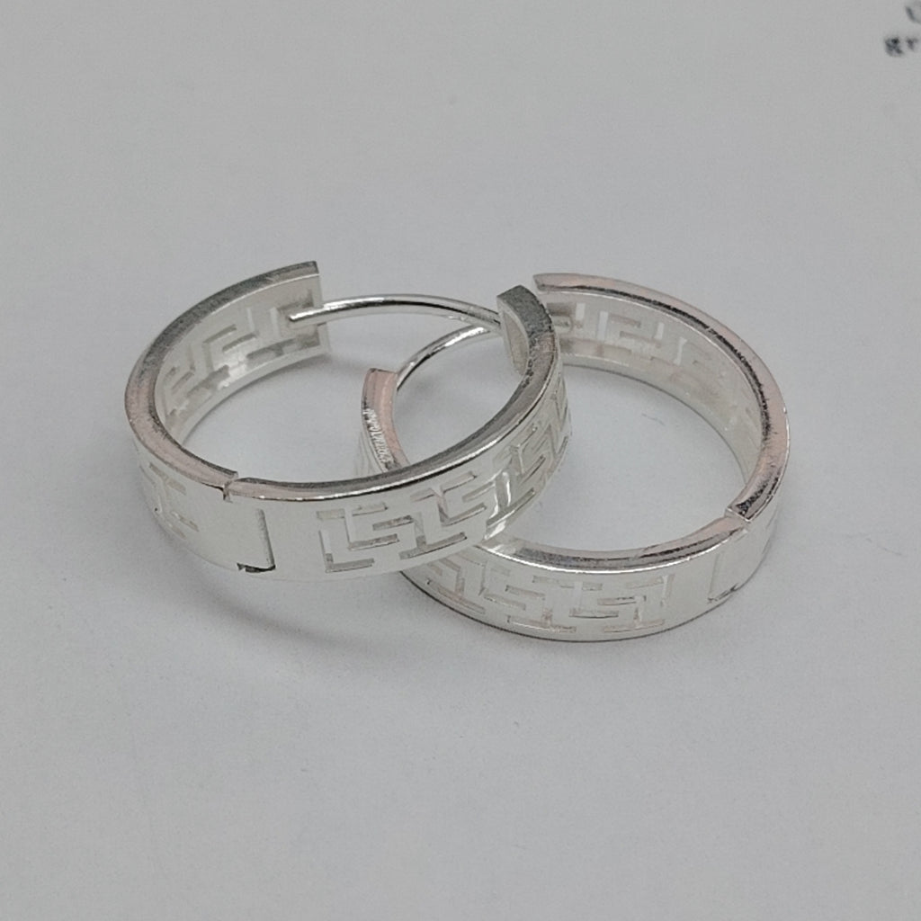 ARETES ARRACADAS GRECAS PLATA .925 4.13 GR (NUEVO)