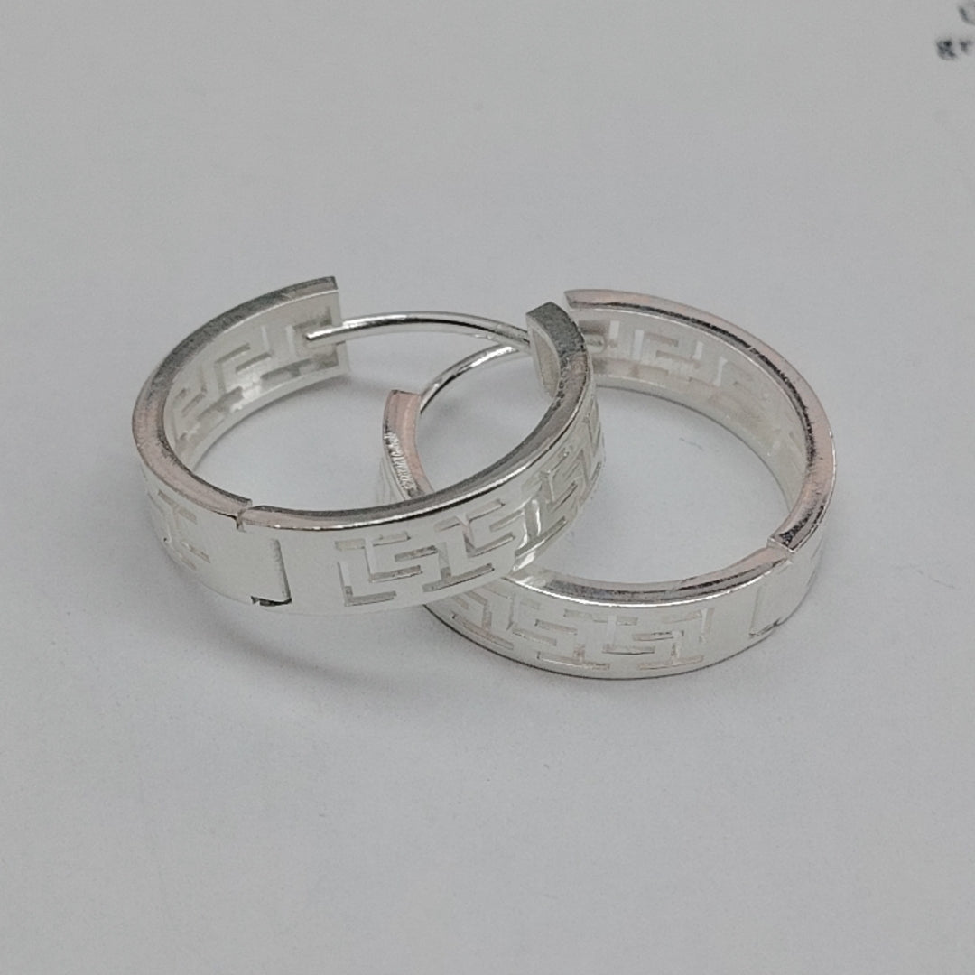 ARETES ARRACADAS GRECAS PLATA .925 4.13 GR (NUEVO)