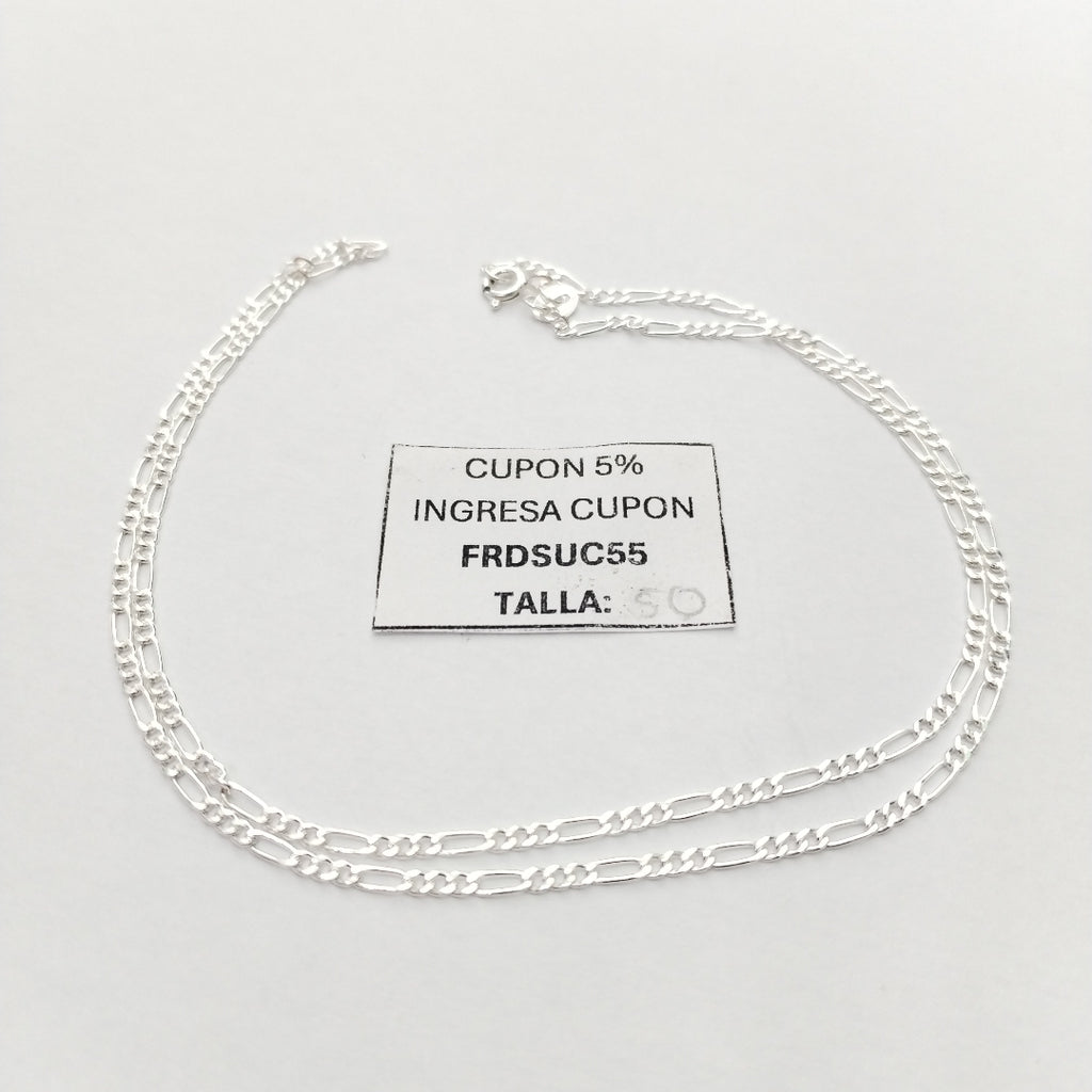 CADENA 3X1 PLATA .925 50 CM 3.02 GR (NUEVO)