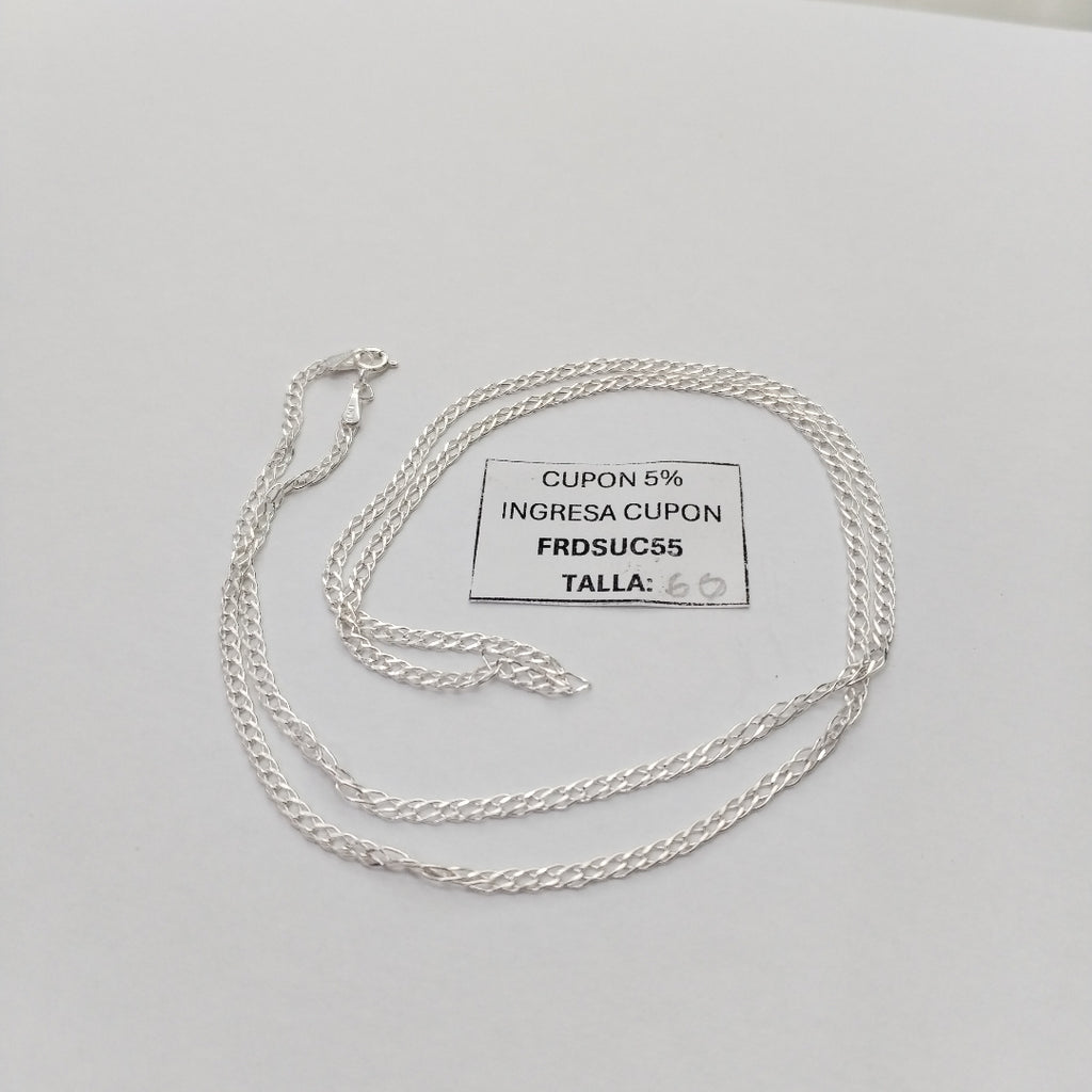 CADENA DOBLE ESLABON PLATA .925 60 CM 3.93 GR (NUEVO)