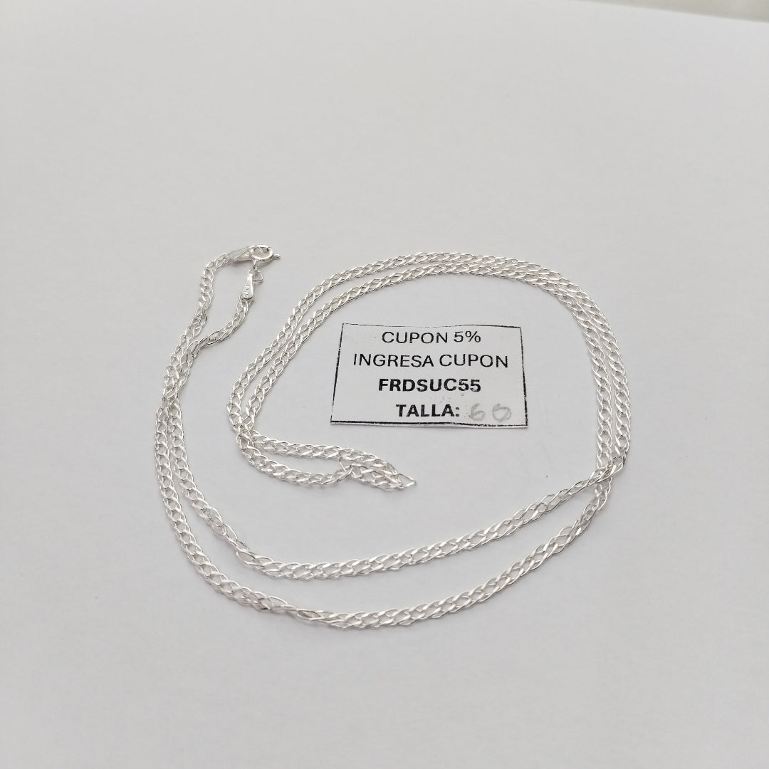 CADENA DOBLE ESLABON PLATA .925 60 CM 3.93 GR (NUEVO)