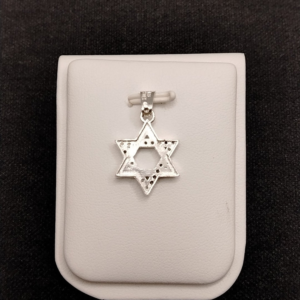 DIJE ESTRELLA DE DAVID C/CIRCONIAS PLATA .925 2.7 GR (NUEVO)