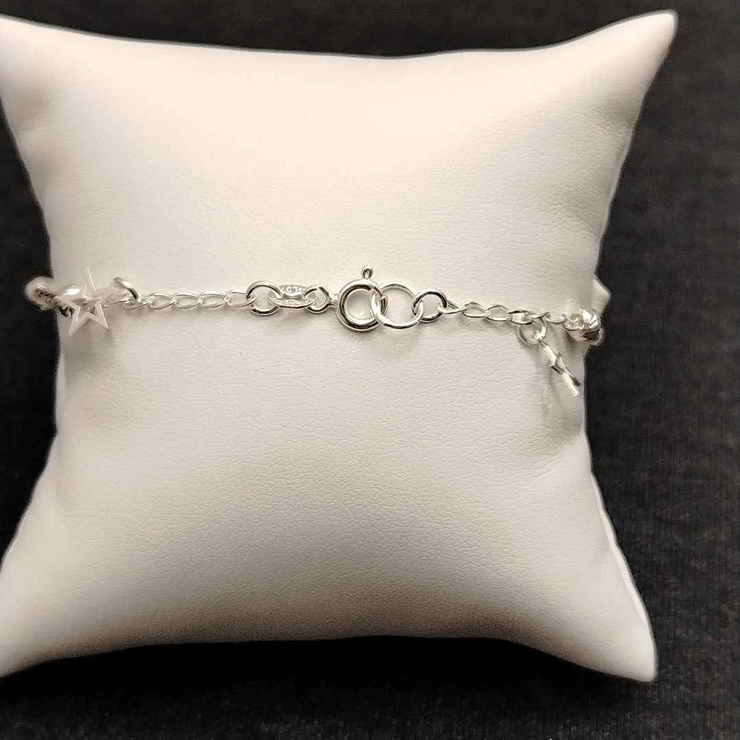 PULSERA TEJIDO ESPECIAL PLATA .925 18 CM 2.7 GR (NUEVO)