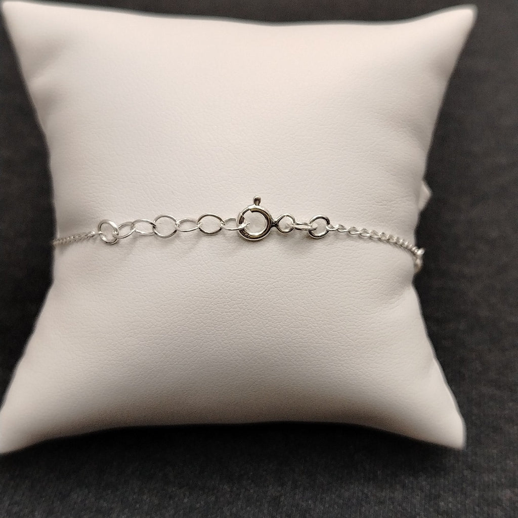 PULSERA TEJIDO LLAVE PLATA .925 18 CM 2.3 GR (NUEVO)