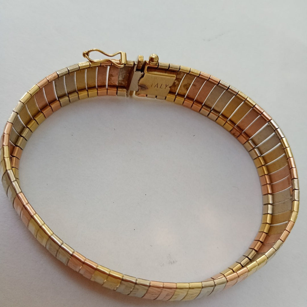 PULSERA ORO COMBINADO 14 K 21.9 GRMS (SEMINUEVO)