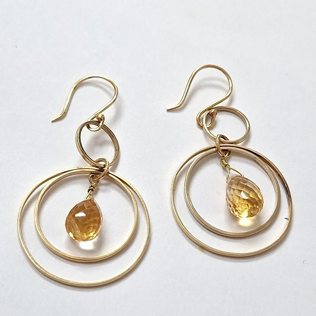 ARETES PAR ORO 14 K 4,80 GRMS (SEMINUEVO)