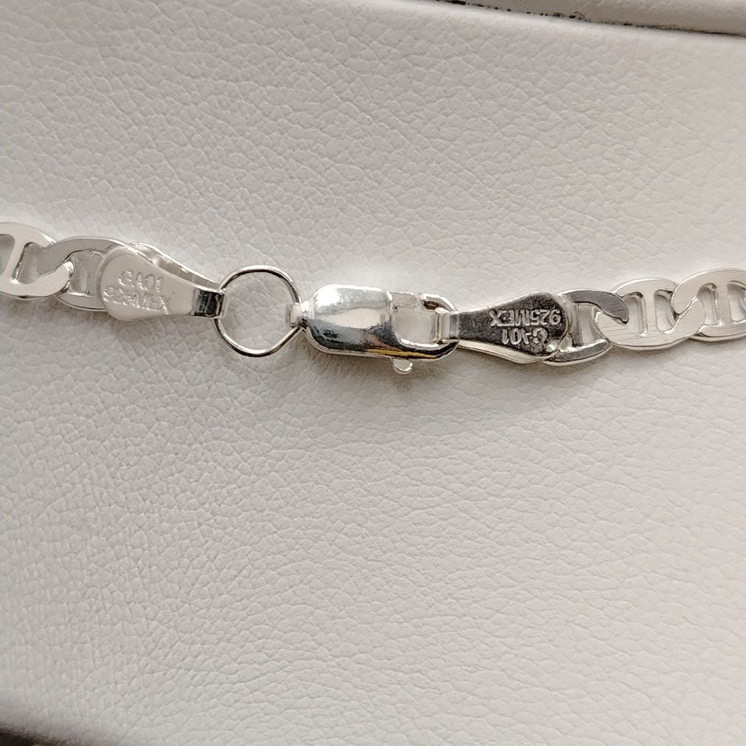 CADENA TEJIDO GUCHI PLATA .925 55 CM 12.6 GR (NUEVO)
