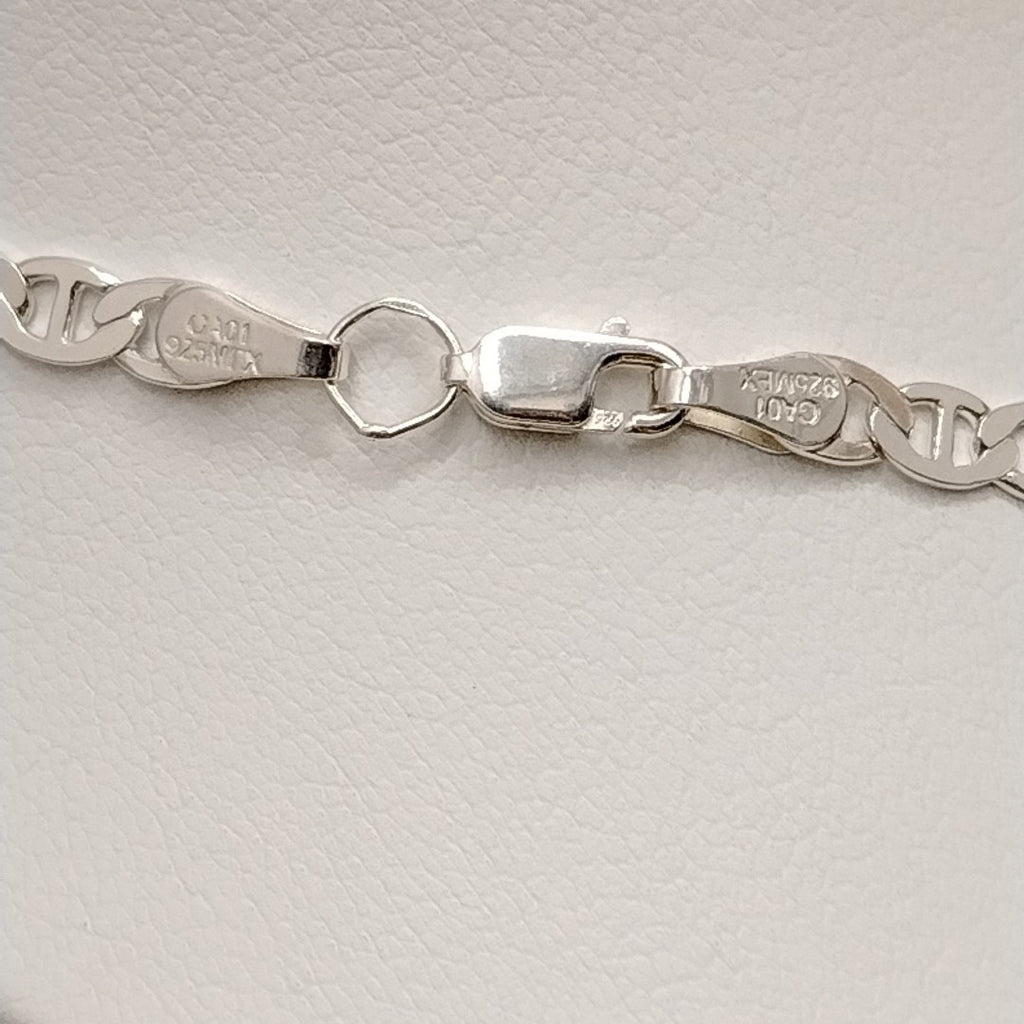 CADENA TEJIDO GUCHI PLATA .925 55 CM 12.3 GR (NUEVO)