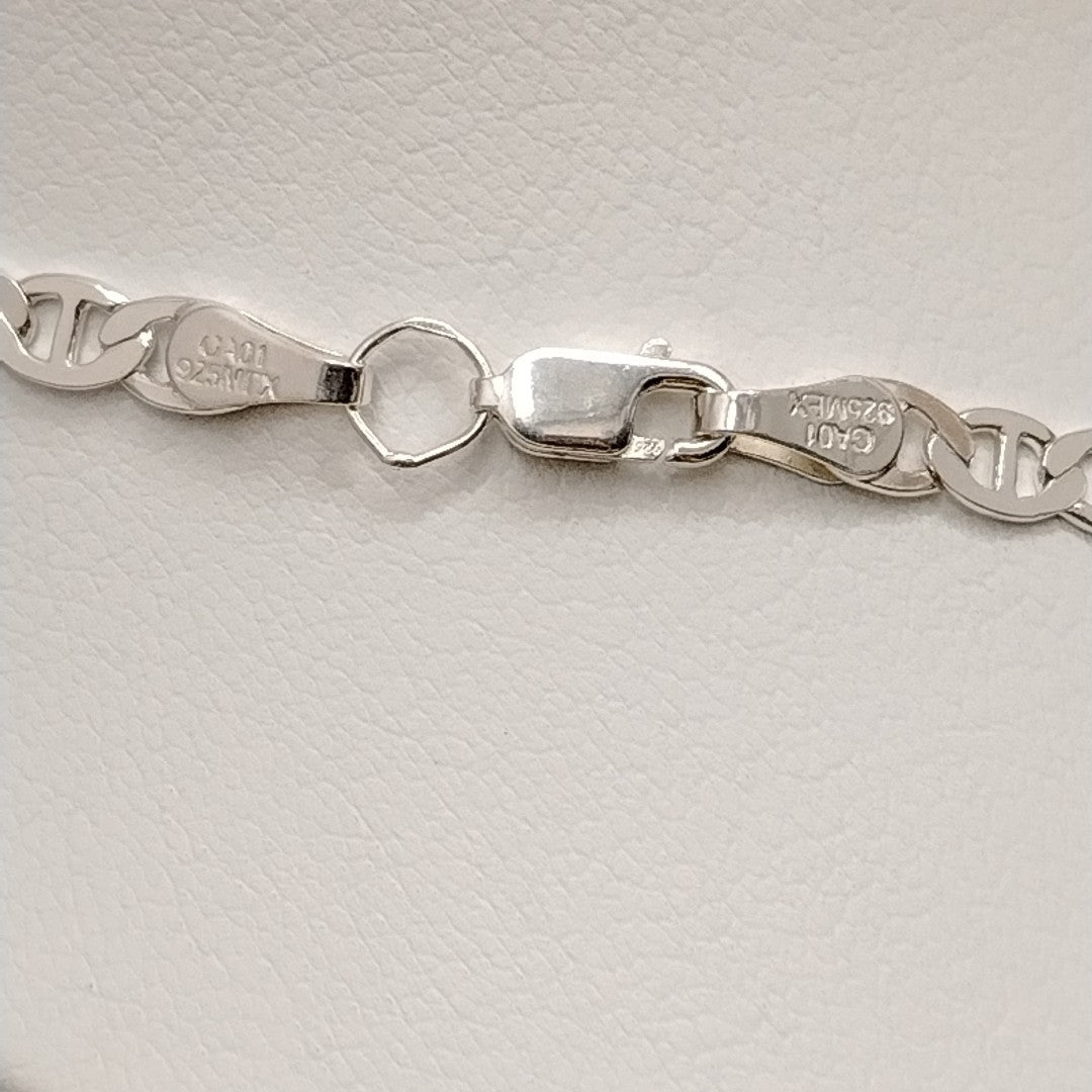CADENA TEJIDO GUCHI PLATA .925 55 CM 12.3 GR (NUEVO)