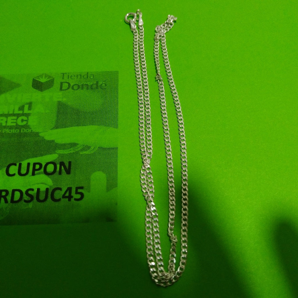 CADENA BARBADA PLATA .925 50 CM 4.82 GR (NUEVO)