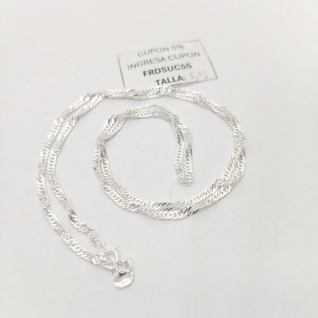CADENA MEDIO TZL PLATA .925 55 CM 4.22 GR (NUEVO)