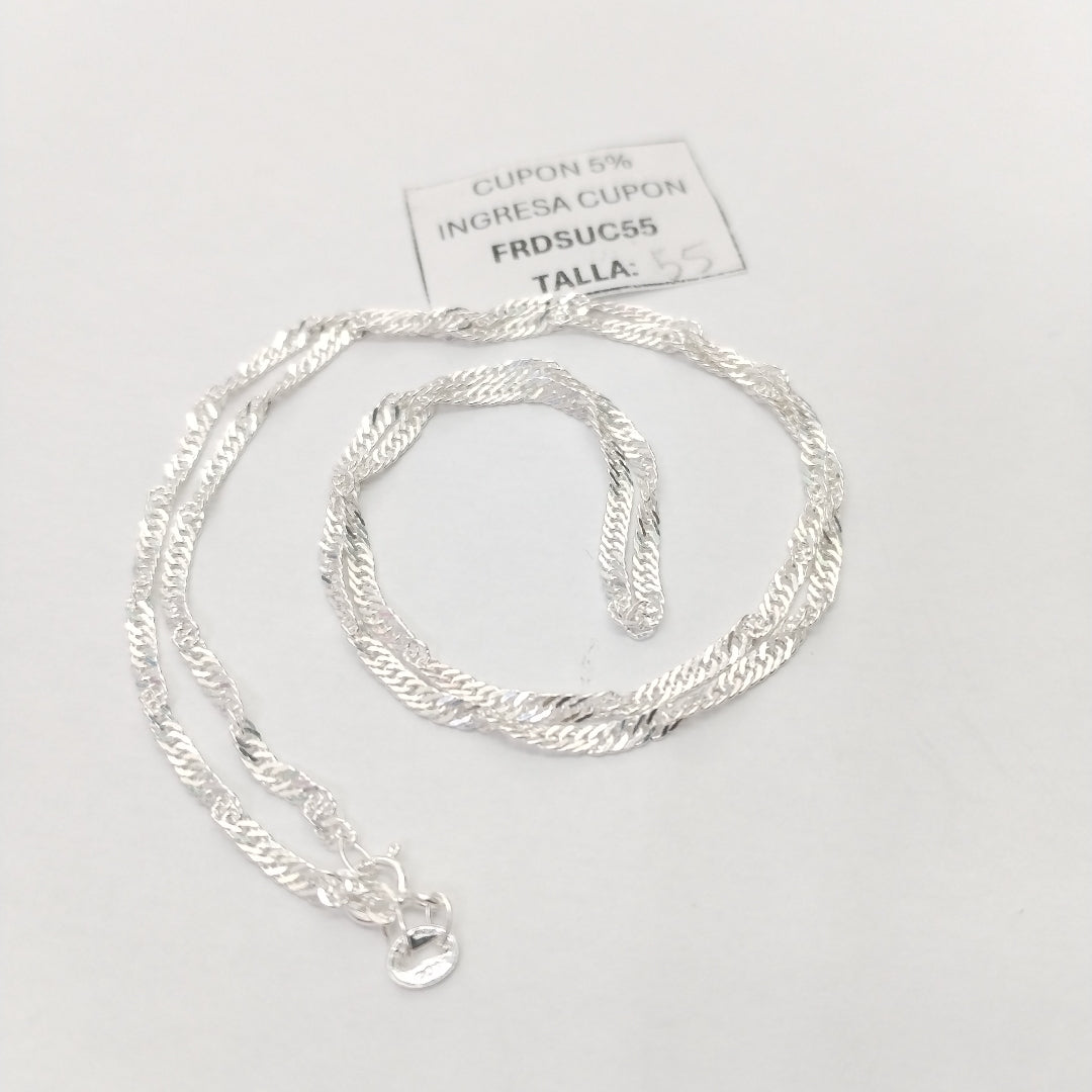 CADENA MEDIO TZL PLATA .925 55 CM 4.22 GR (NUEVO)