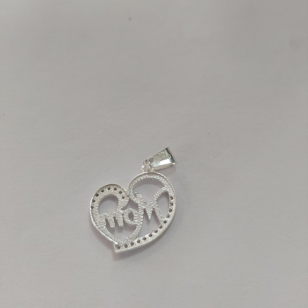 DIJE CORAZON C/CIRCONIAS PLATA .925 3.1 GR (NUEVO)