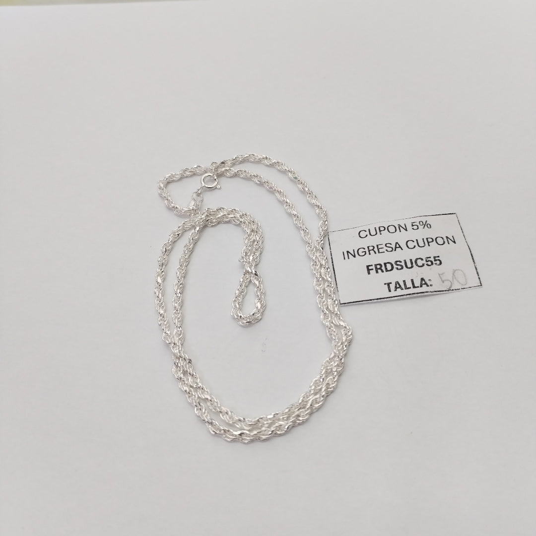 CADENA TORZAL PLATA .925 50 CM 8.52 GR (NUEVO)