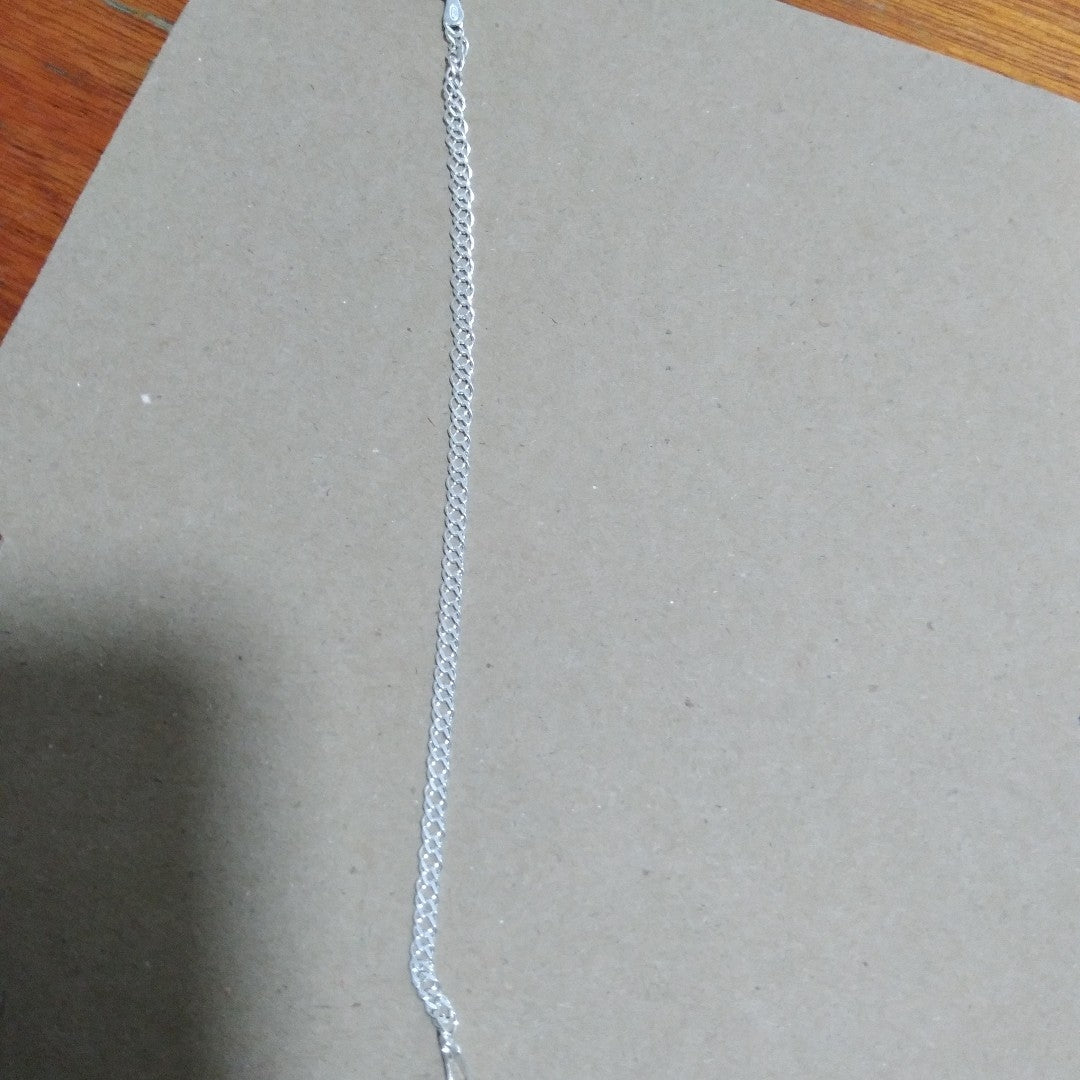 PULSERA DOBLE ESLABON PLATA .925 18 CM 3.63 GR (NUEVO)