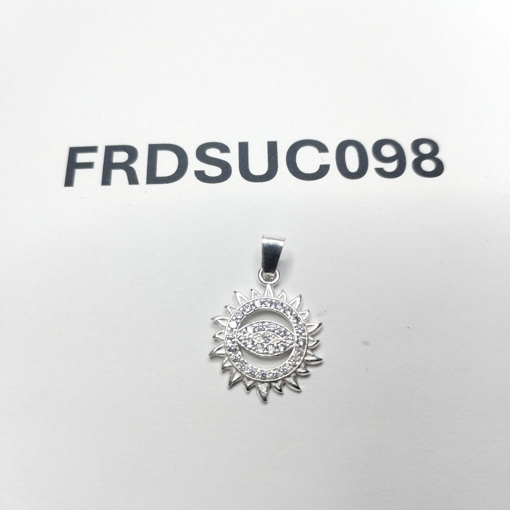 DIJE OJO MAGICO CON CIRCONIAS PLATA .925 2 GR (NUEVO)