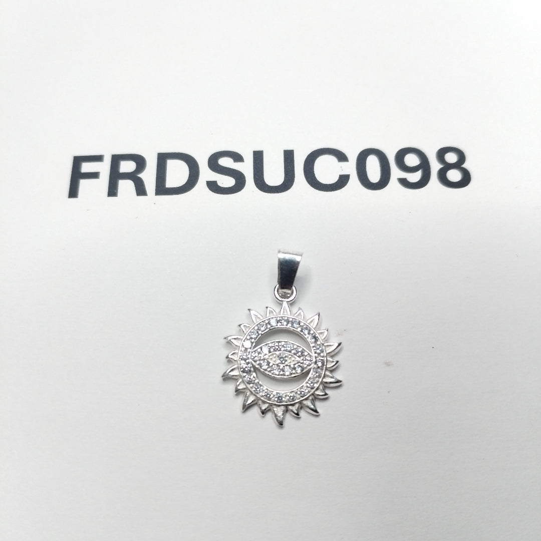 DIJE OJO MAGICO CON CIRCONIAS PLATA .925 2 GR (NUEVO)