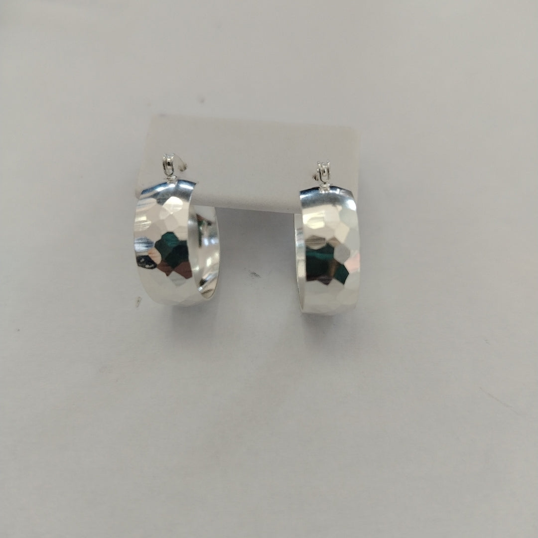 ARETES ARRACADAS FACETADAS PLATA .925 2.8 GR (NUEVO)