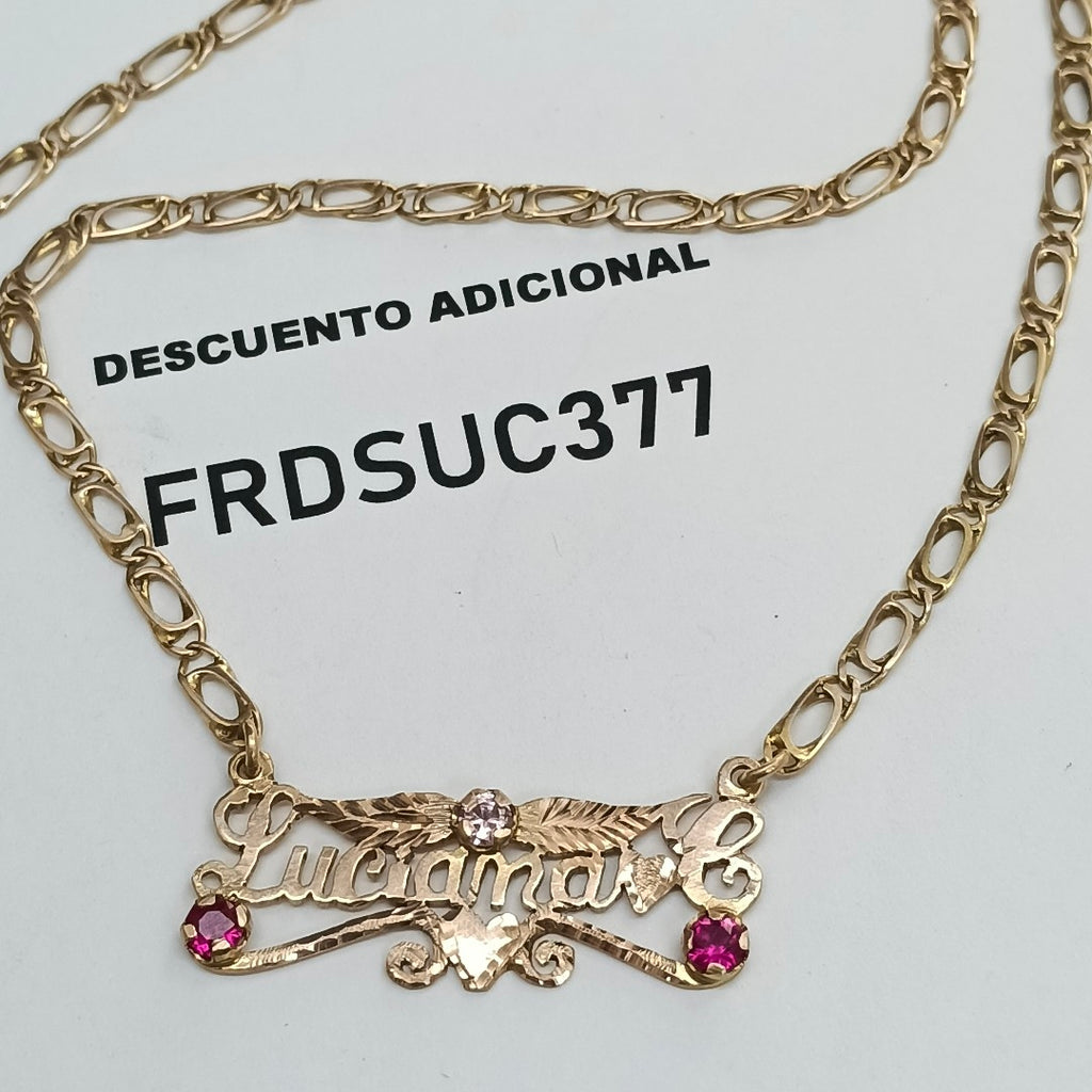 CADENA, DIJE ORO 10 K 13.4 GRMS (SEMINUEVO)