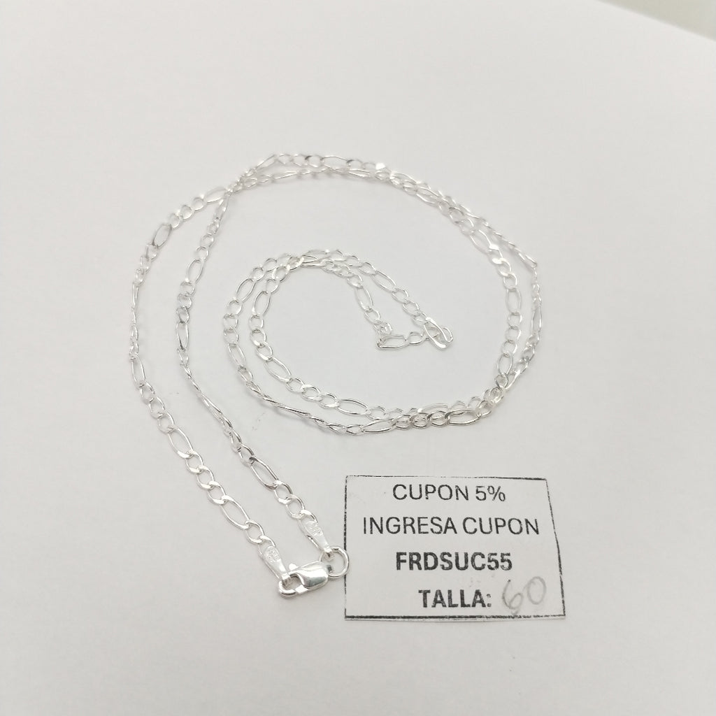 CADENA 3X1 PLATA .925 60 CM 4.72 GR (NUEVO)