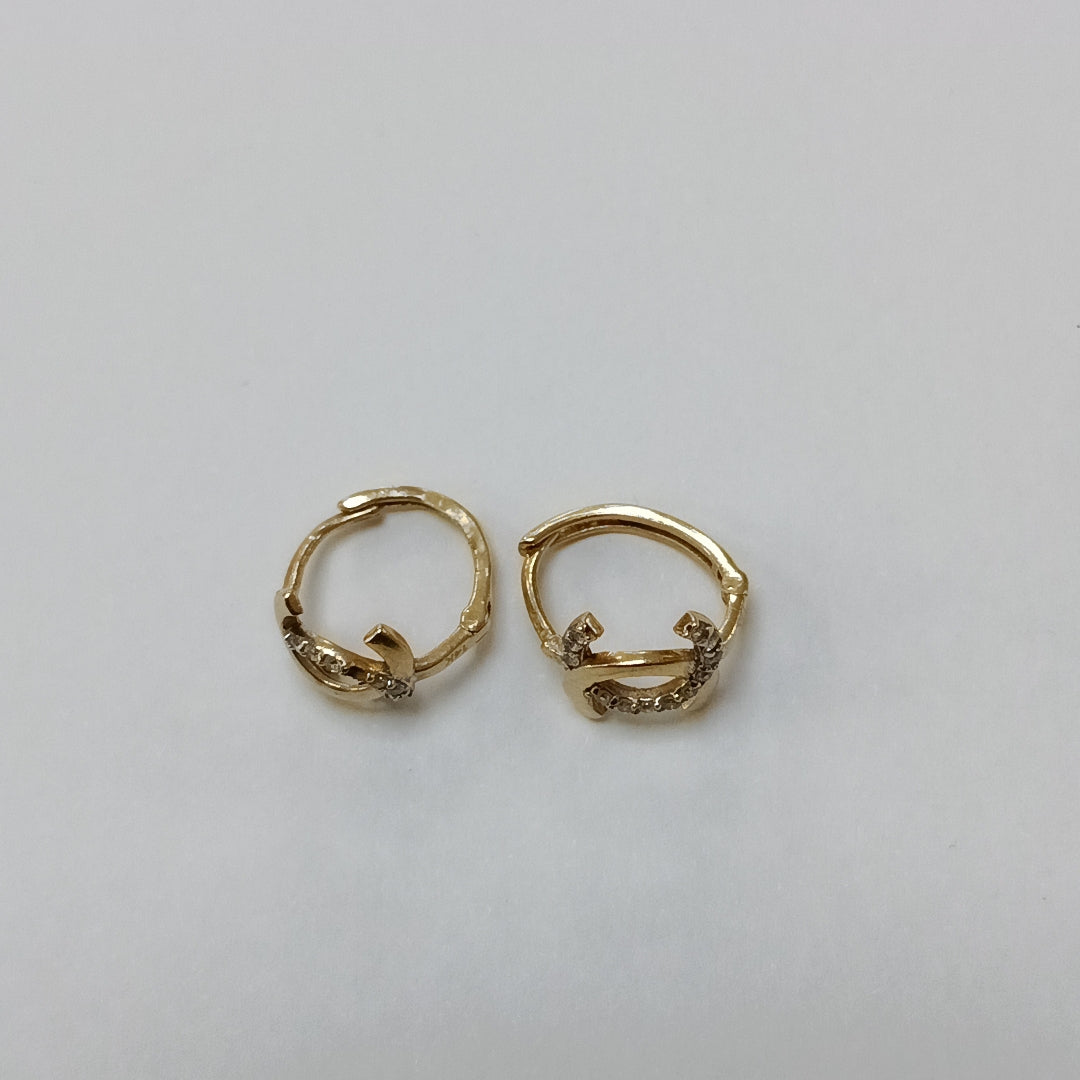 ARETES PAR ORO 14 K 1.4 GRMS (SEMINUEVO)