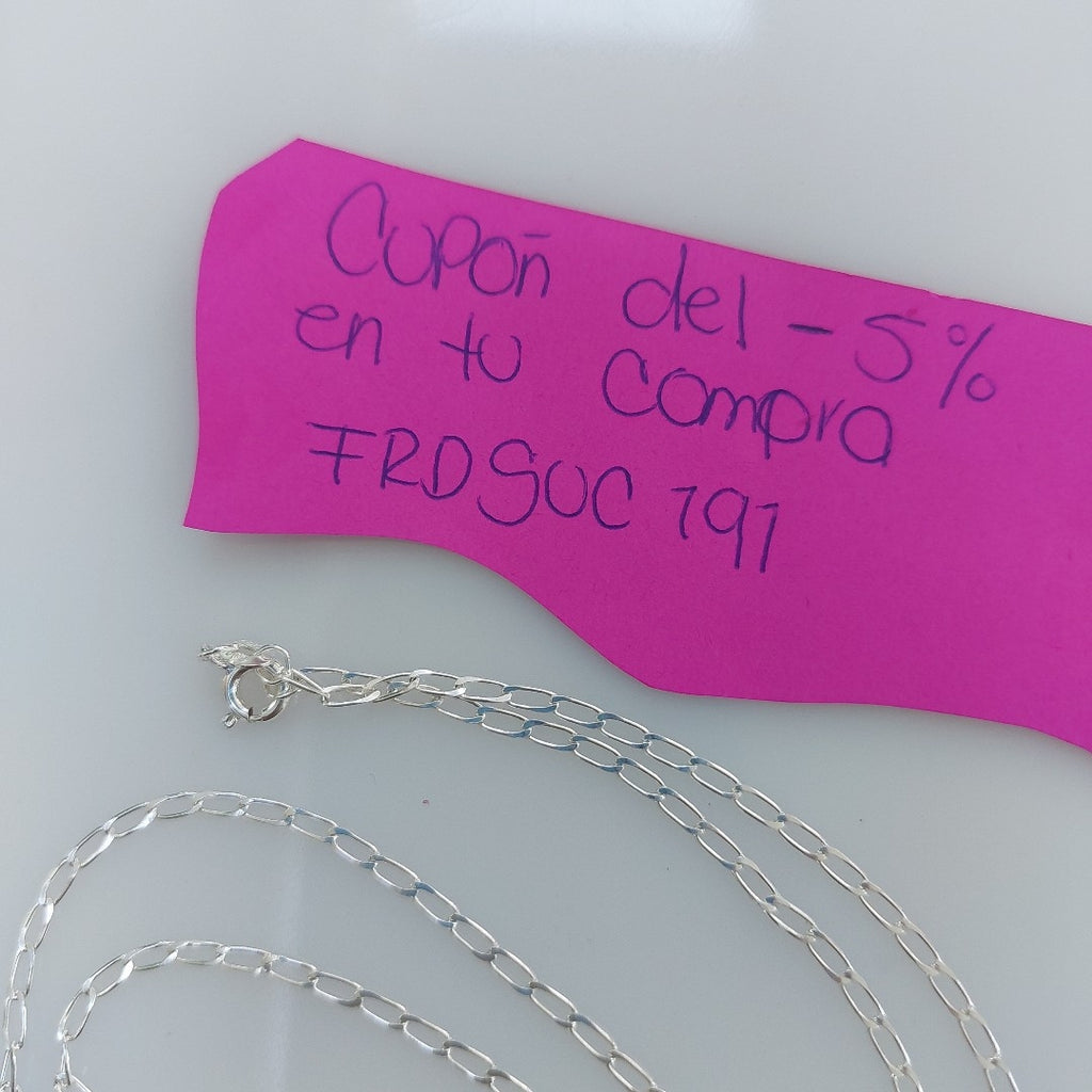 CADENA TEJIDO ESLABONES PLATA .925 50 CM 2.6 GR (NUEVO)