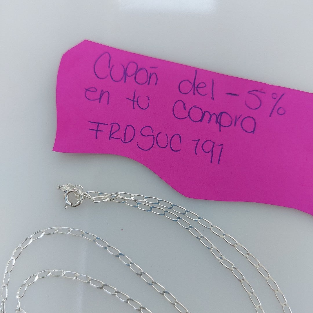 CADENA TEJIDO ESLABONES PLATA .925 50 CM 2.6 GR (NUEVO)