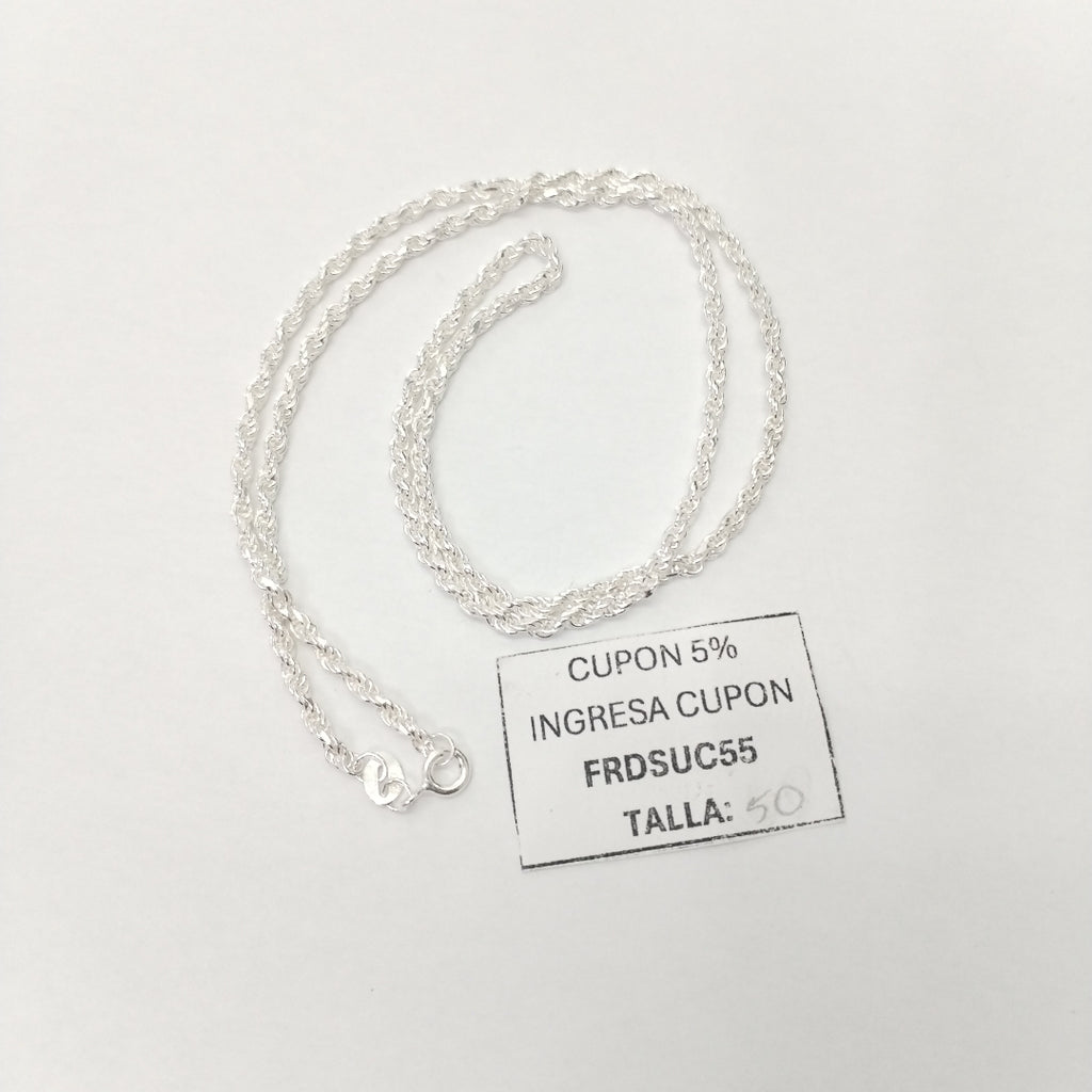 CADENA TORZAL PLATA .925 50 CM 8.52 GR (NUEVO)